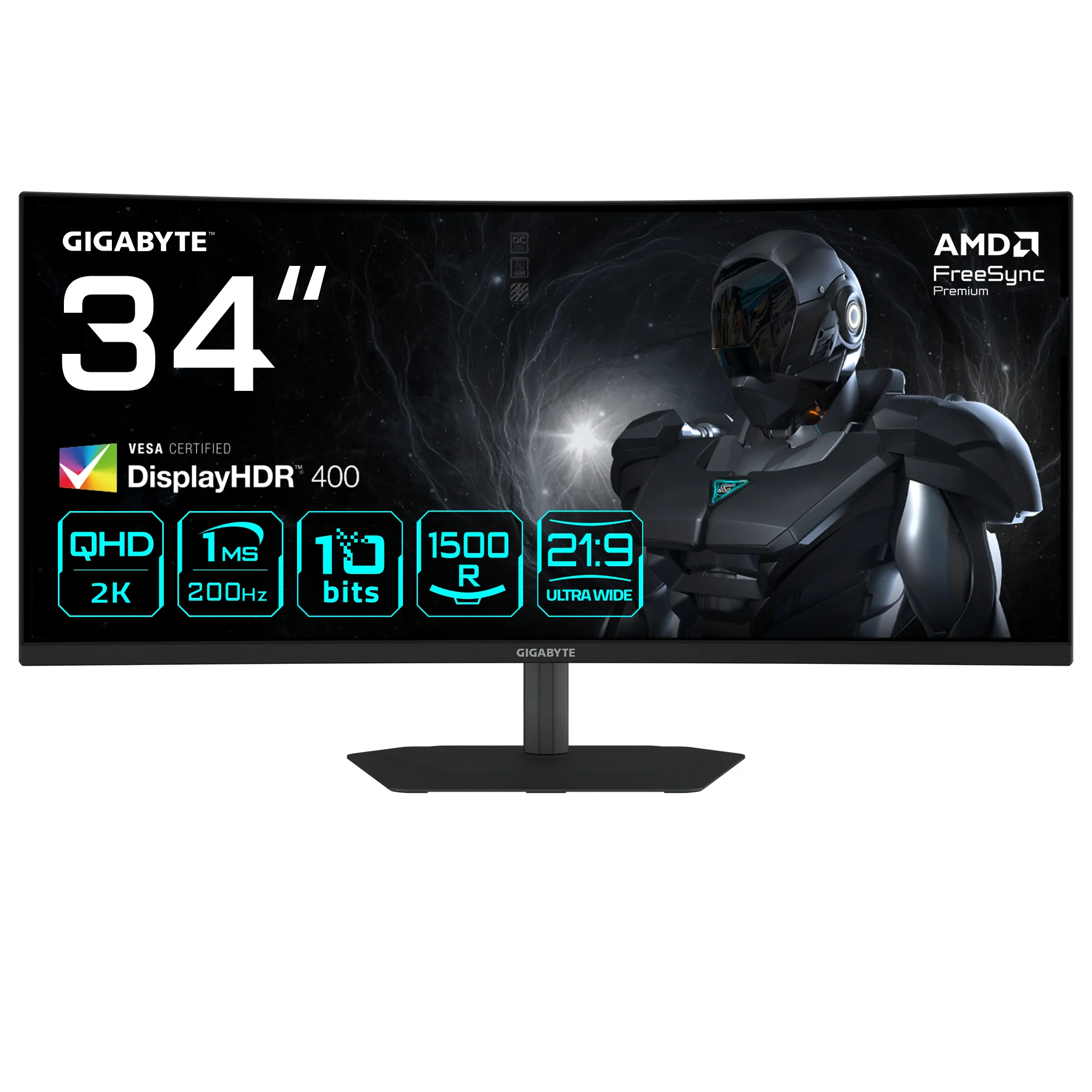 34" GIGABYTE G34WQC2 - 3440x1440 (UWQHD) - 200Hz - VA