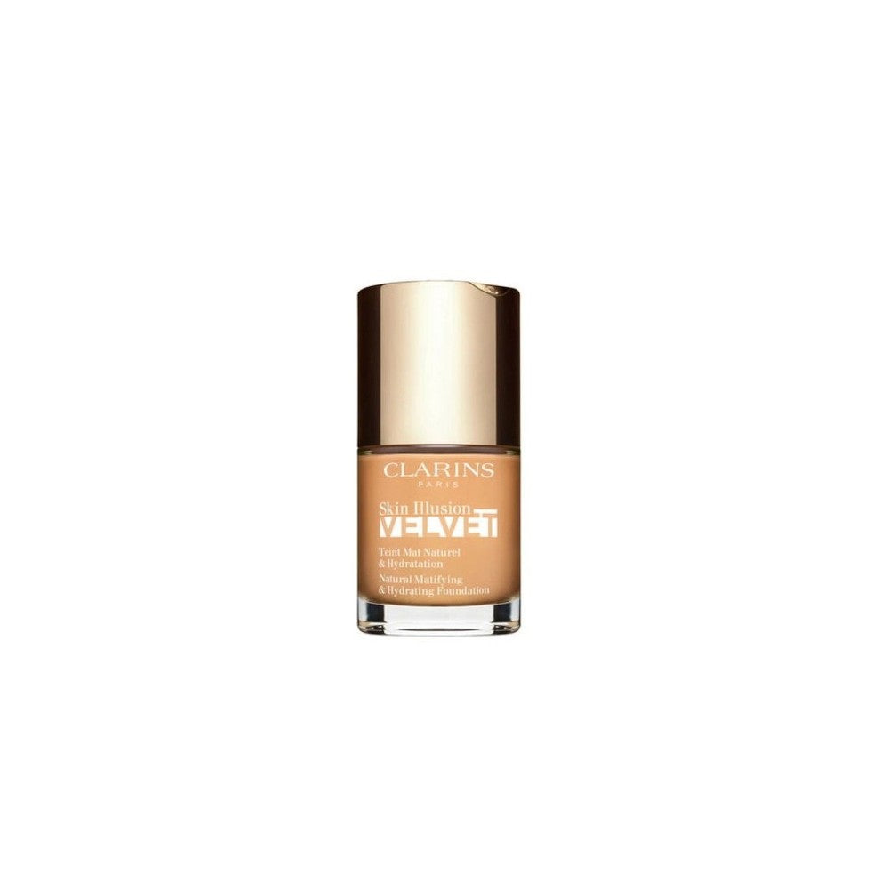 Clarins Ihon illuusio Velvet Nestemäinen meikkivoide mattapintaisella ja ravitsevalla vaikutuksella, väri 112.5W 30 ml