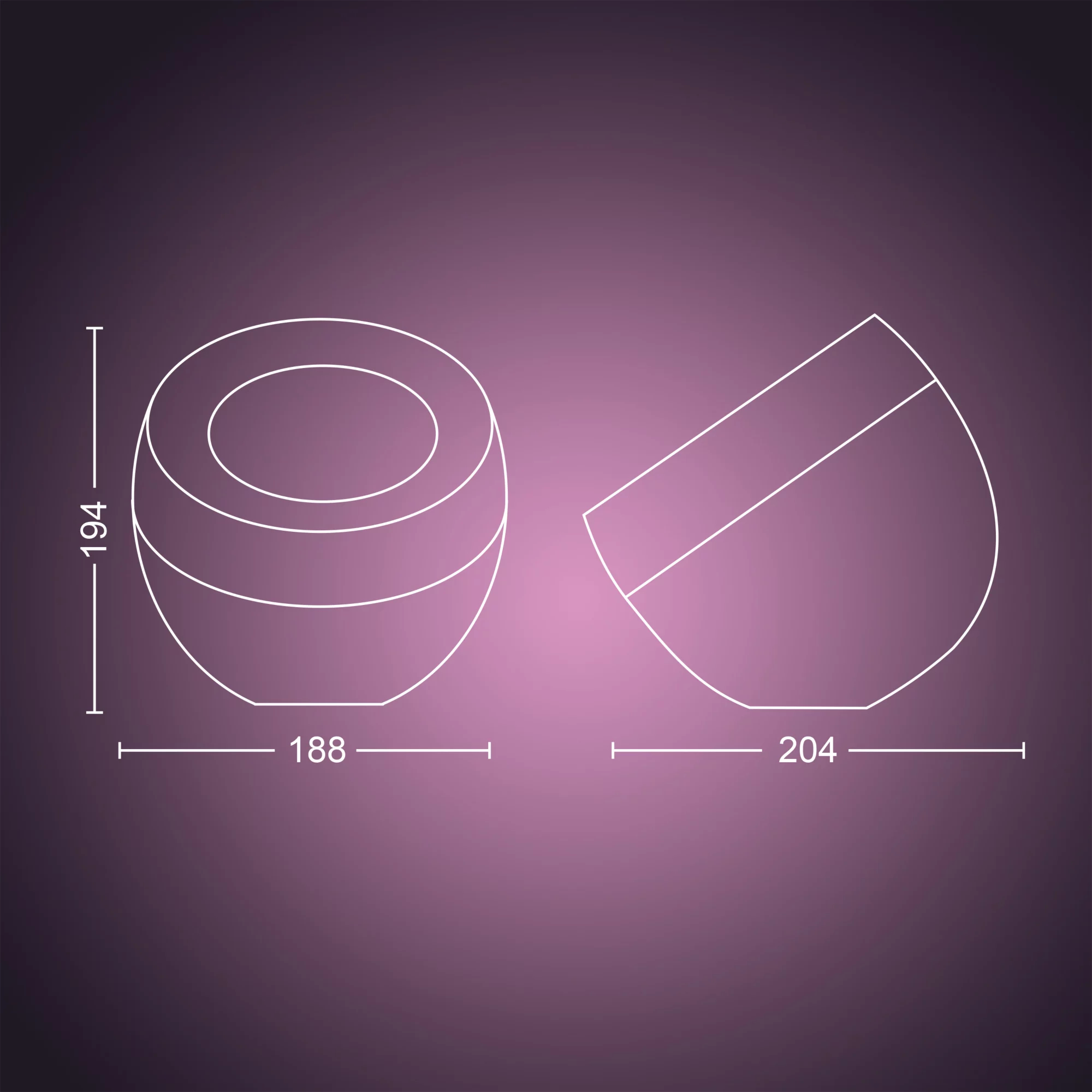 Philips Hue Iris Table Lamppu - BT - Valkoinen