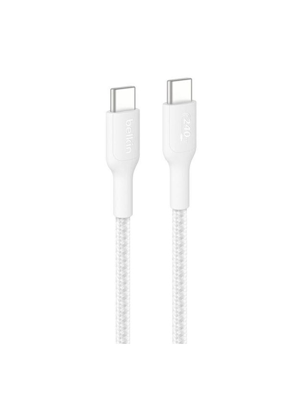 Belkin BoostCharge Pro USB-C -kaapeli, 240 W, 2 m, valkoinen