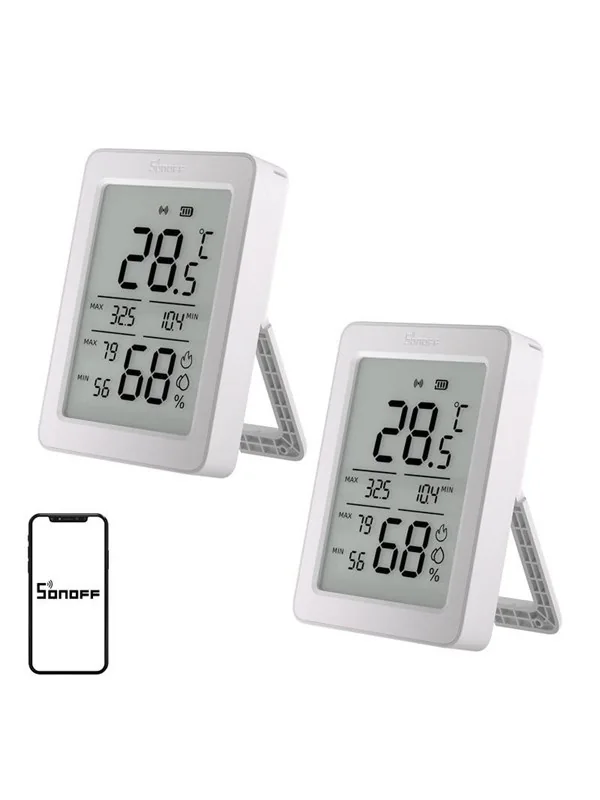 Sonoff lämpötila- ja kosteusanturi SONOFF ZigBee SNZB-02DR2, 2 kpl:n pakkaus