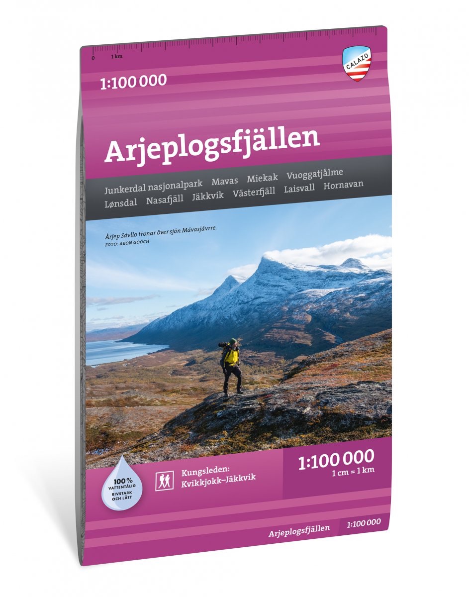 Calazo Arjeplogsfjällen retkeilykartta