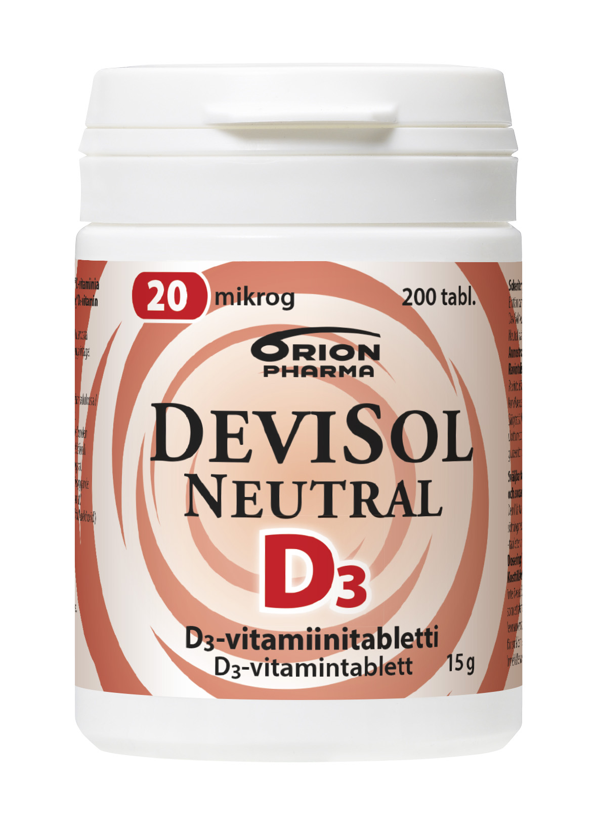 Devisol Neutral 20 mikrog nieltävä 200 tabl
