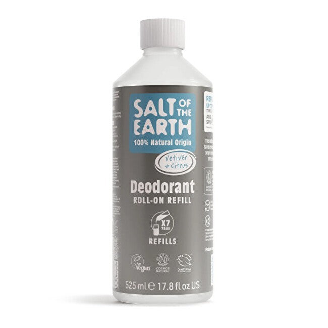 Salt-Of-The-Earth Roll-On Deo Vetiver & Citrus -täyttöpakkaukset - 525 ml