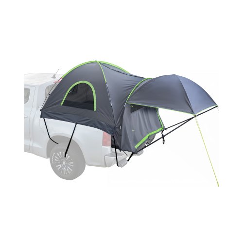 VEVOR Pickup Truck Tent, Fits 5.5-6.0 ft Truck Tents for Camping, Waterproof PU2000 mm 2-3 Person Sleeping Truck Bed Tent, Sturdy Truck Bed Camper Shell with Expandable Awning, Rainfly, Storage Bag