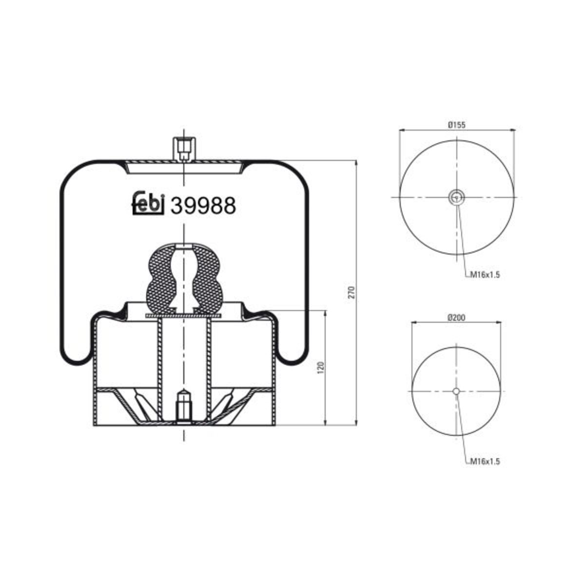 Metallipalje, ilmajousitus FEBI BILSTEIN 39988