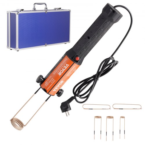 VEVOR Magnetic Induction Heater Kit, 1000w Induction Heater Hand-held, Bolt Induction Heater with 8PCS Induction Coils, 220V Flameless Induction Heater Bolt Remover for Removing Rusty Bolts and Nuts