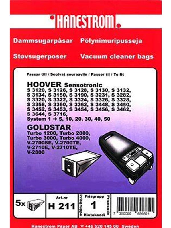 Haneström Pölypussit, mikrokuitu, 5kpl. DU12020 Vastaa: N/A