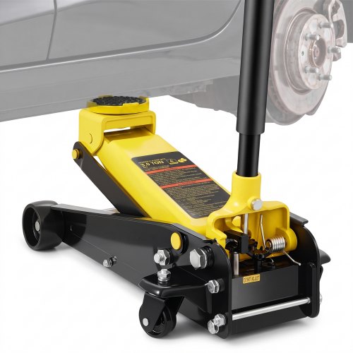 VEVOR Floor Jack, 3 Ton Low Profile Floor Jack, Heavy-duty Steel Racing Floor Jack with Single Piston Quick Lift Pump, Floor Jack Lifting Range 5.12"-20"