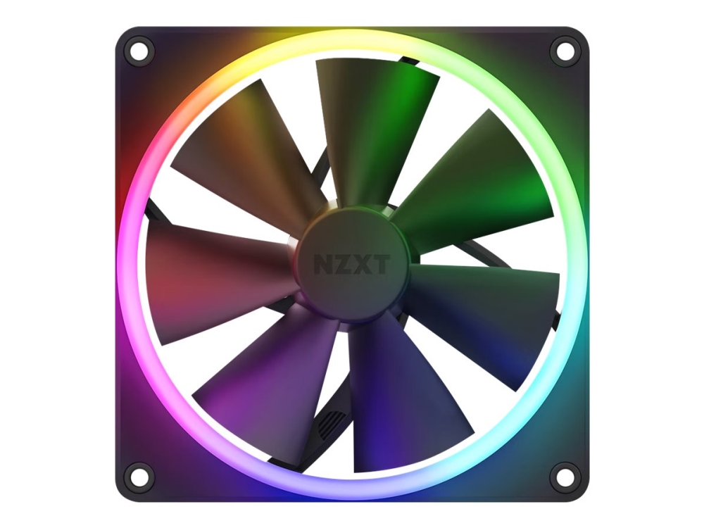 NZXT F140 PWM RGB -tuuletin, nestelaakeri, 140 mm, musta