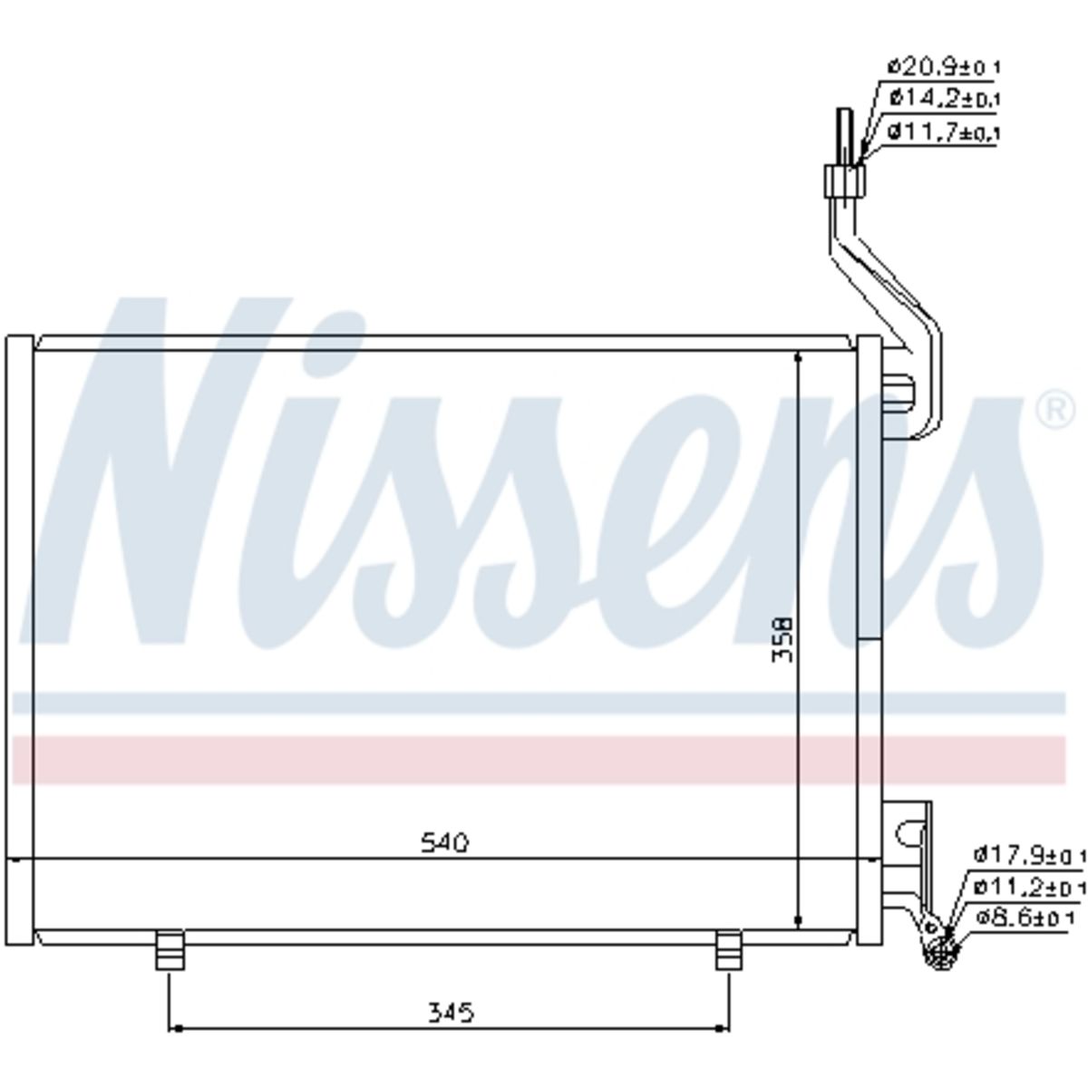 Lauhdutin, ilmastointilaite NISSENS 940107