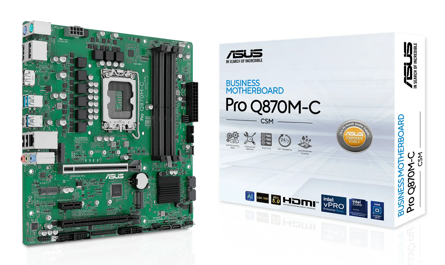 Asus Pro Q870M-C-CSM LGA1851 mATX -emolevy