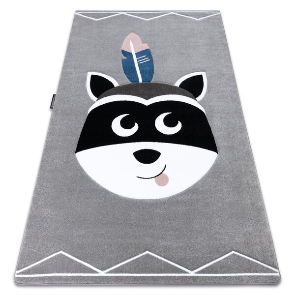 Matot Rugsx Matto PETIT RACCOON MUKKI pesukarhu harmaa 140x190 cm 140x190 cm