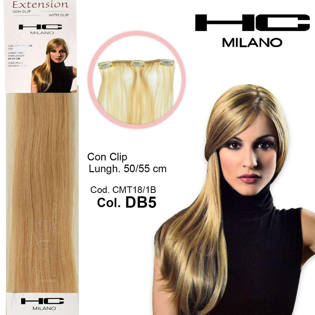 Hc Milano Extension 3 Clip Ei Remy Largh.14-16Cm Pit.50Cm Väri.Db5