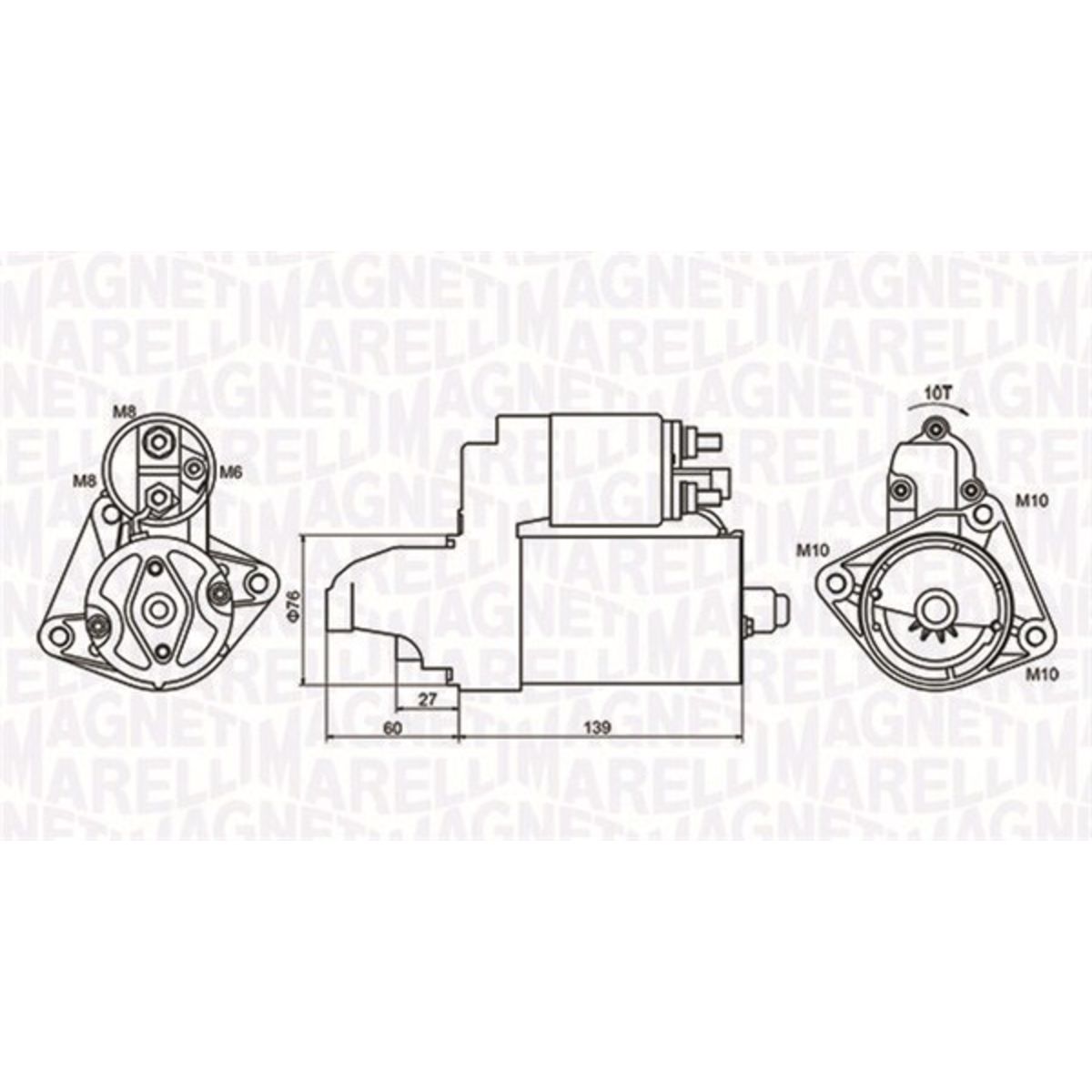 Käynnistysmoottori MAGNETI MARELLI 063721050010
