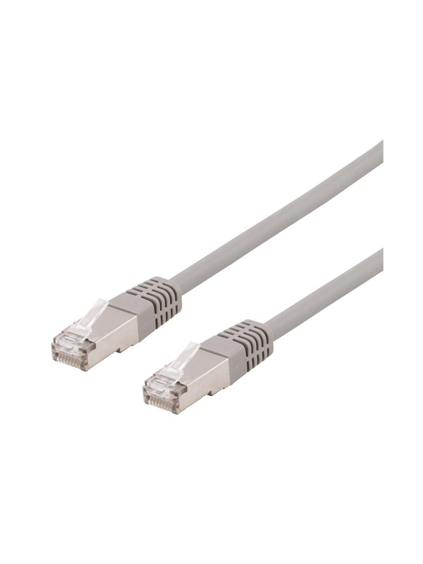 DELTACO U/FTP Cat6a patchkabel, LSZH, 0,3m, Grey