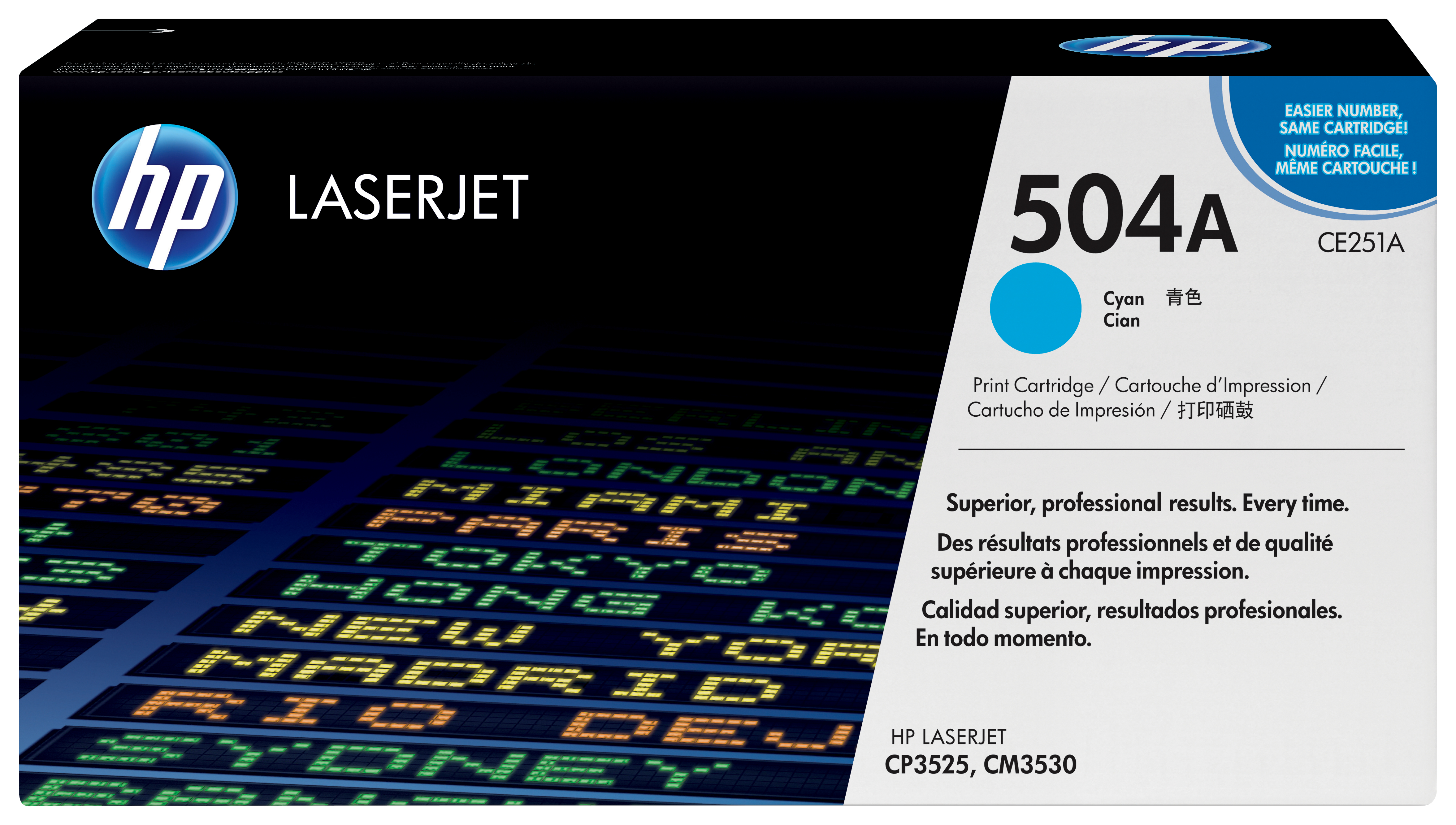 HP HP 504A Värikasetti cyan CE251A Vastaa: N/A