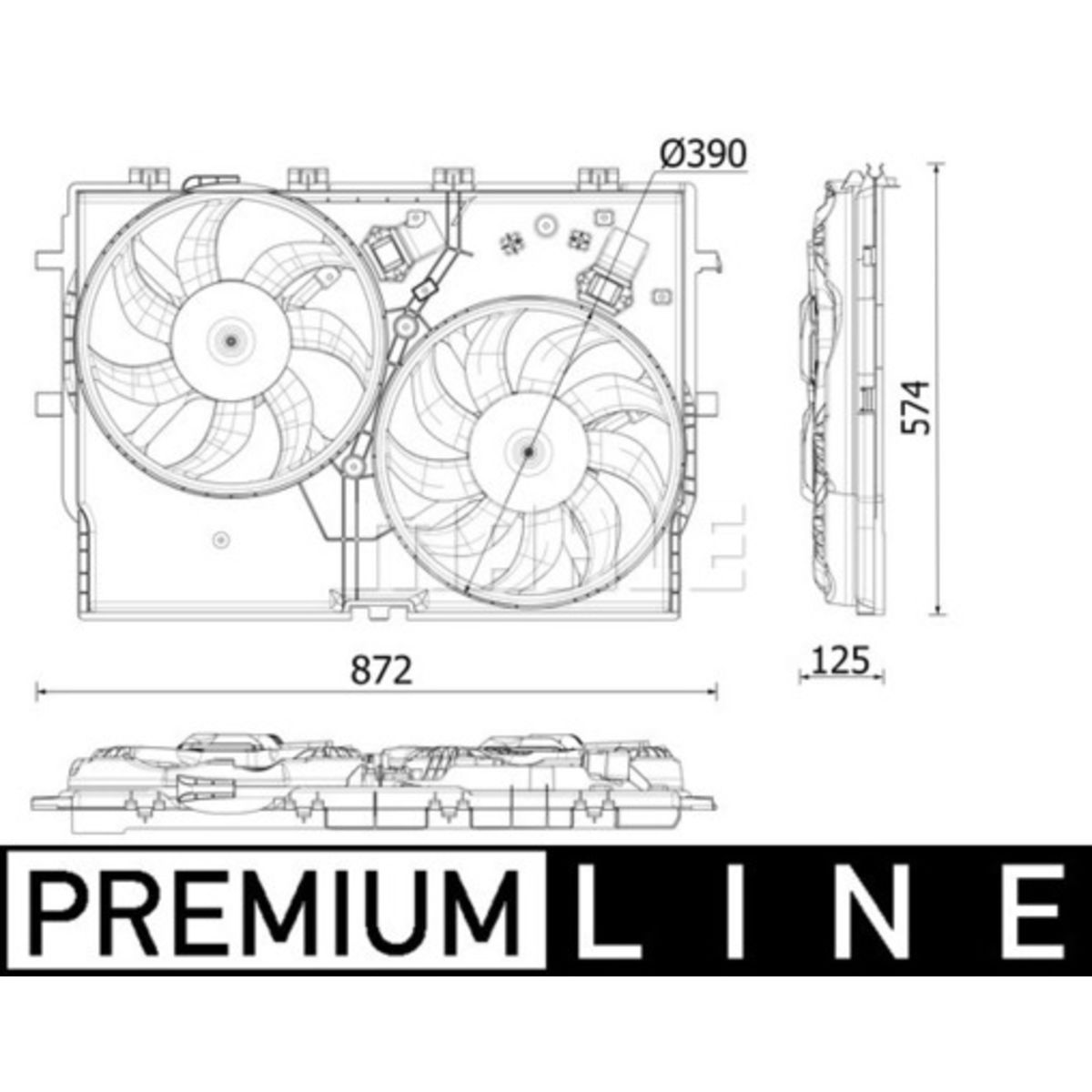 Jäähdyttimen tuuletin MAHLE CFF 550 000P