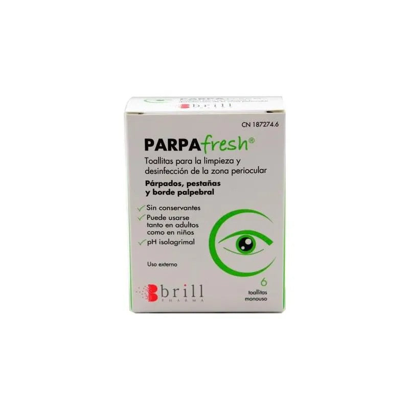 Silmäpyyhkeet Hylo Parpafresh, 6 yksikköä