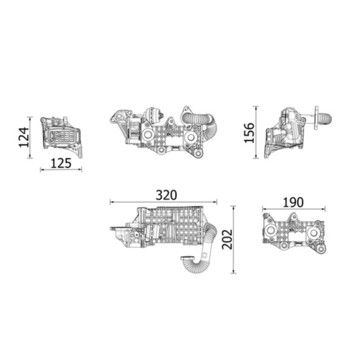 EGR-jäähdytin MAHLE CE 43 000P