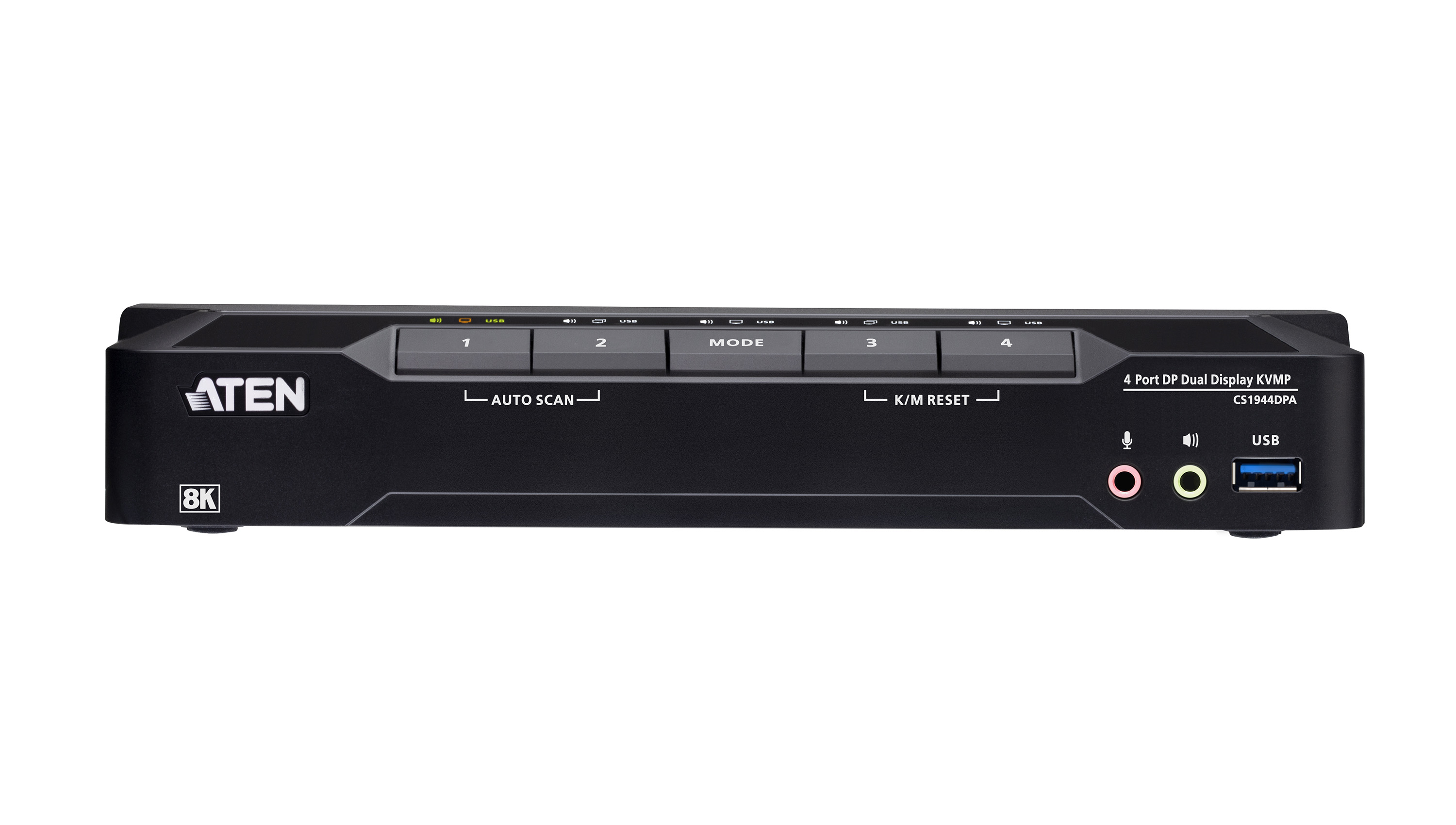 Aten 4-porttinen Dual Head 8k Kvmpt-kytkin