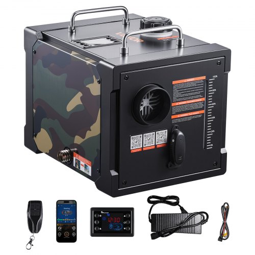 VEVOR Diesel Heater, 5-8KW, DC 12V/24V, All in One Portable Diesel Air Heater with Bluetooth APP Control, Remote Control and LCD Screen, 7 L Fuel Tank for Trucks, Vans, RVs, Campers, and Garages