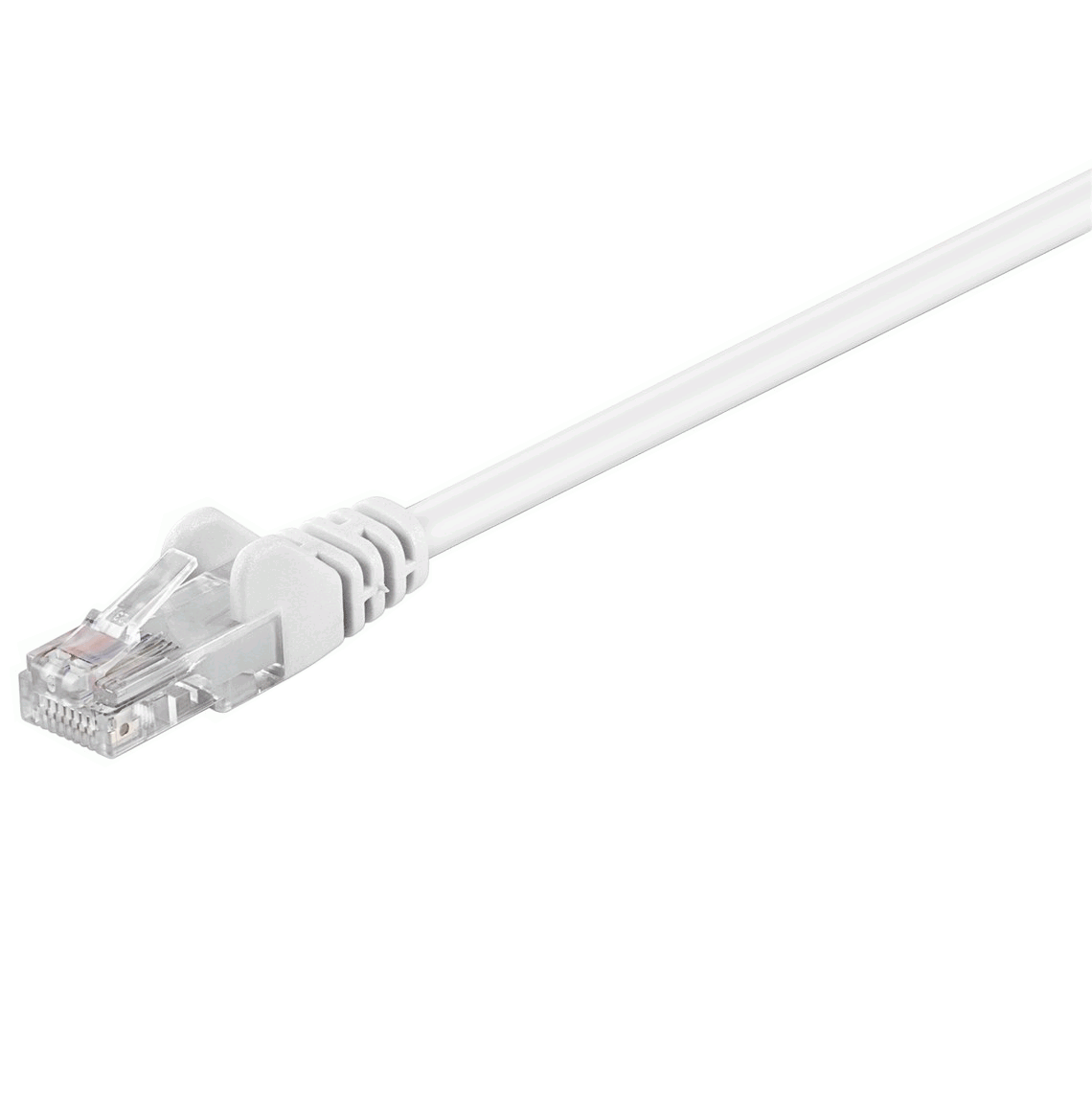 Goobay Patchkabel CAT 5e, U/UTP, vit, 3 m kopparklädd aluminiumtråd (CCA)