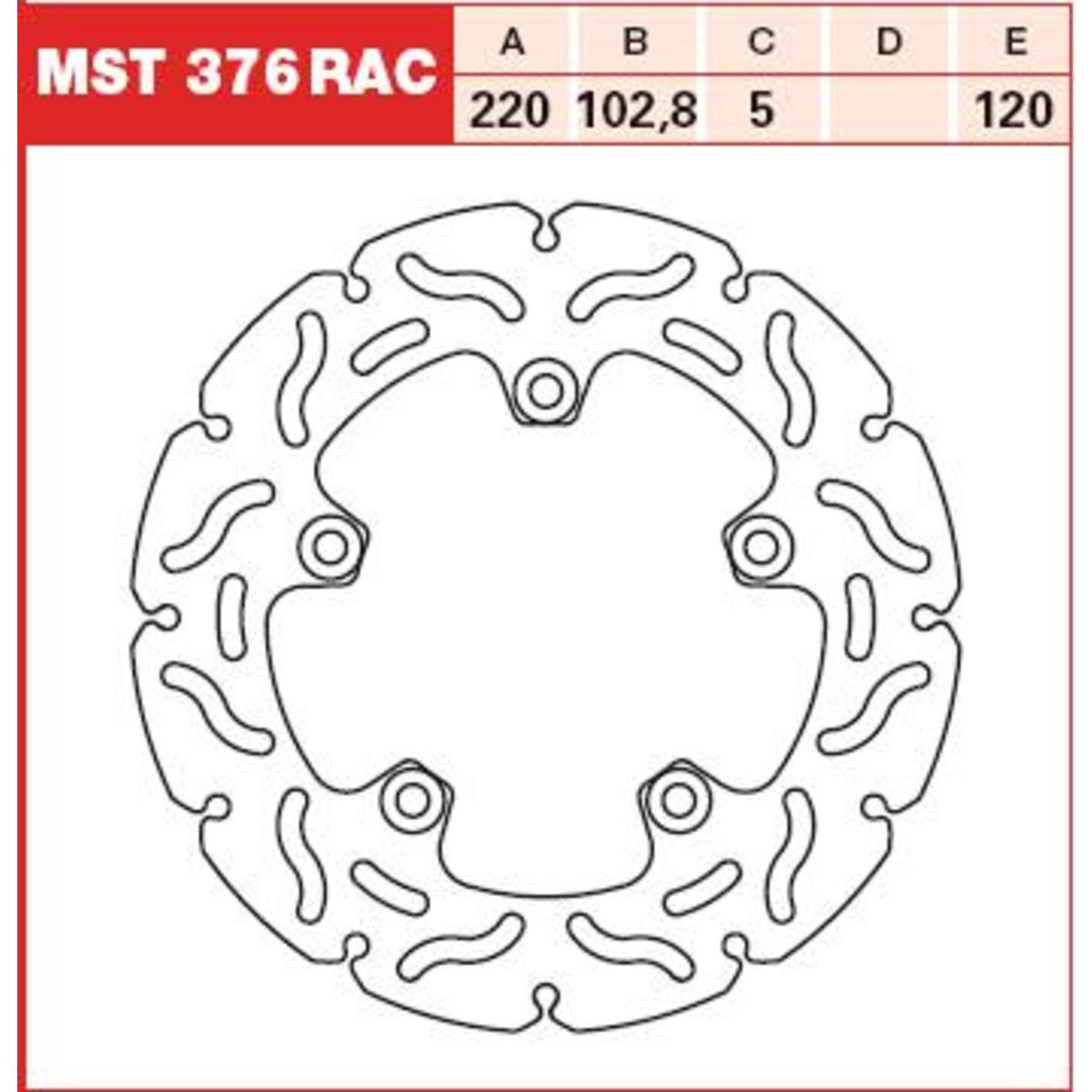 Jarrulevy TRW MST376RAC