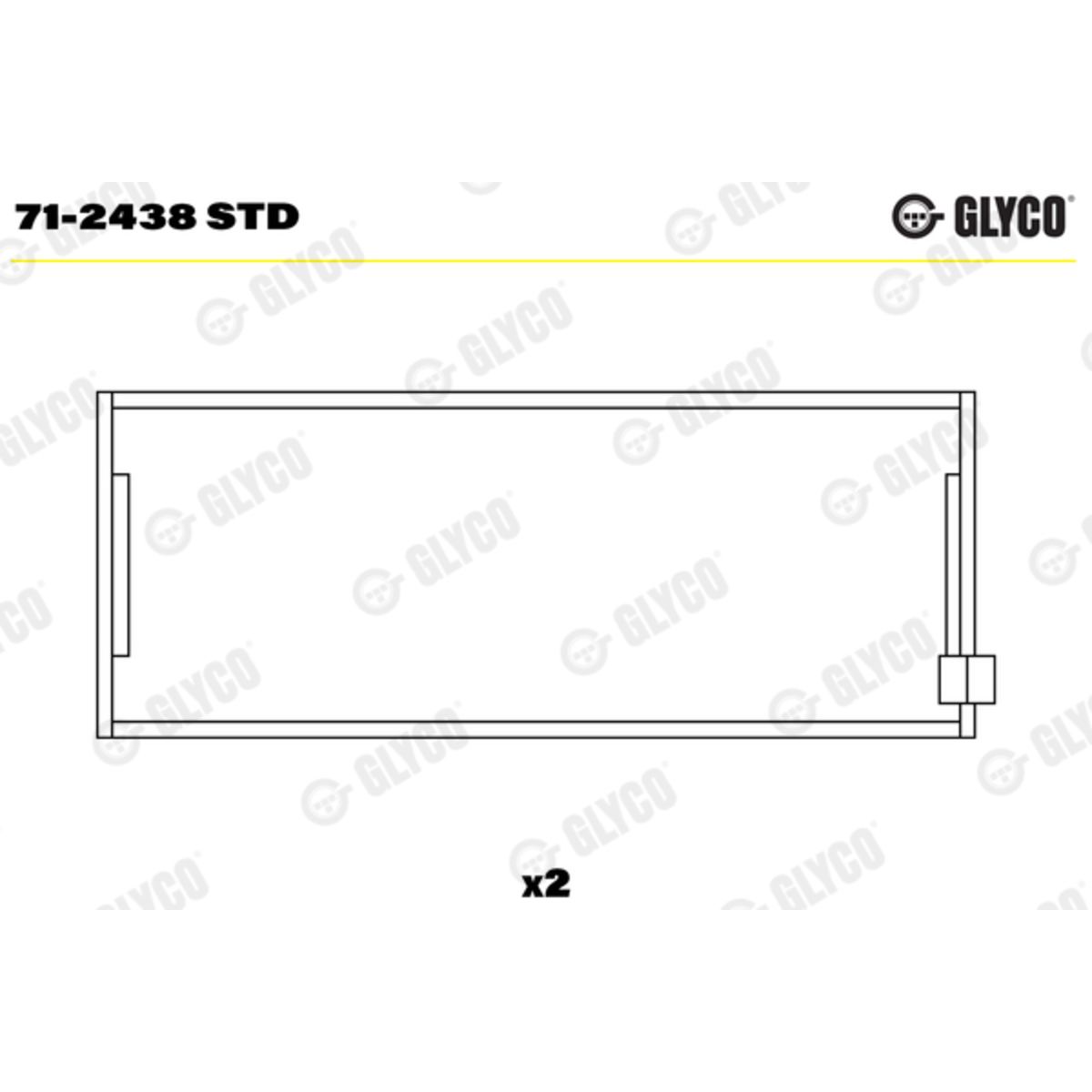 Kiertokangen laakeri GLYCO 71-2438 STD