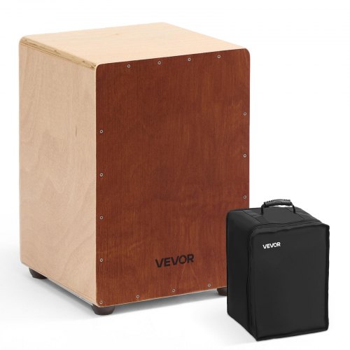 VEVOR Cajon Box Drum, with Internal Snare Wires, Lightweight Wooden Percussion Box, Portable Birch Wood Drum Musical Instrument with Travel Bag, for Beginners and Professionals, 305 x 305 x 430 mm