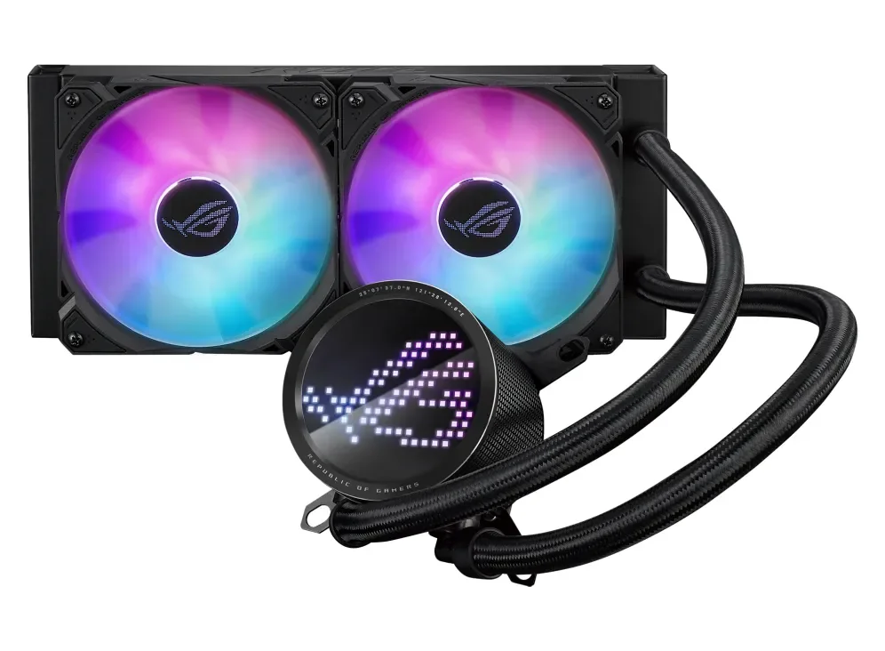 ASUS ROG Ryuo III 240 ARGB, All-in-one-nesteenjäähdytin, 12 cm, 2200 RPM, Musta