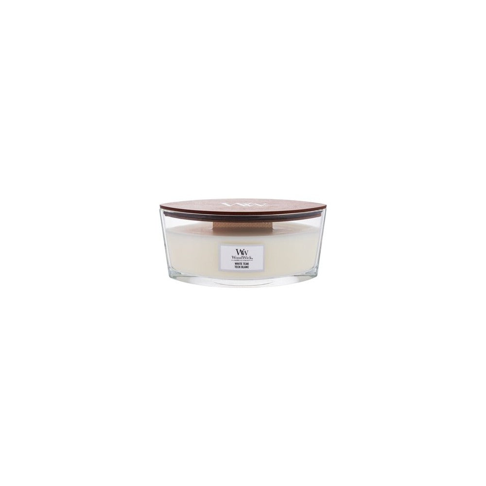 Woodwick Valkoinen tiikkilaiva - Tuoksukynttilä - 453,6 g