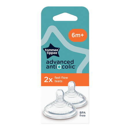 Tommee Tippee Advanced Anti-Colic Fast Flow 6+ kk Tuttiosa – 2 kpl