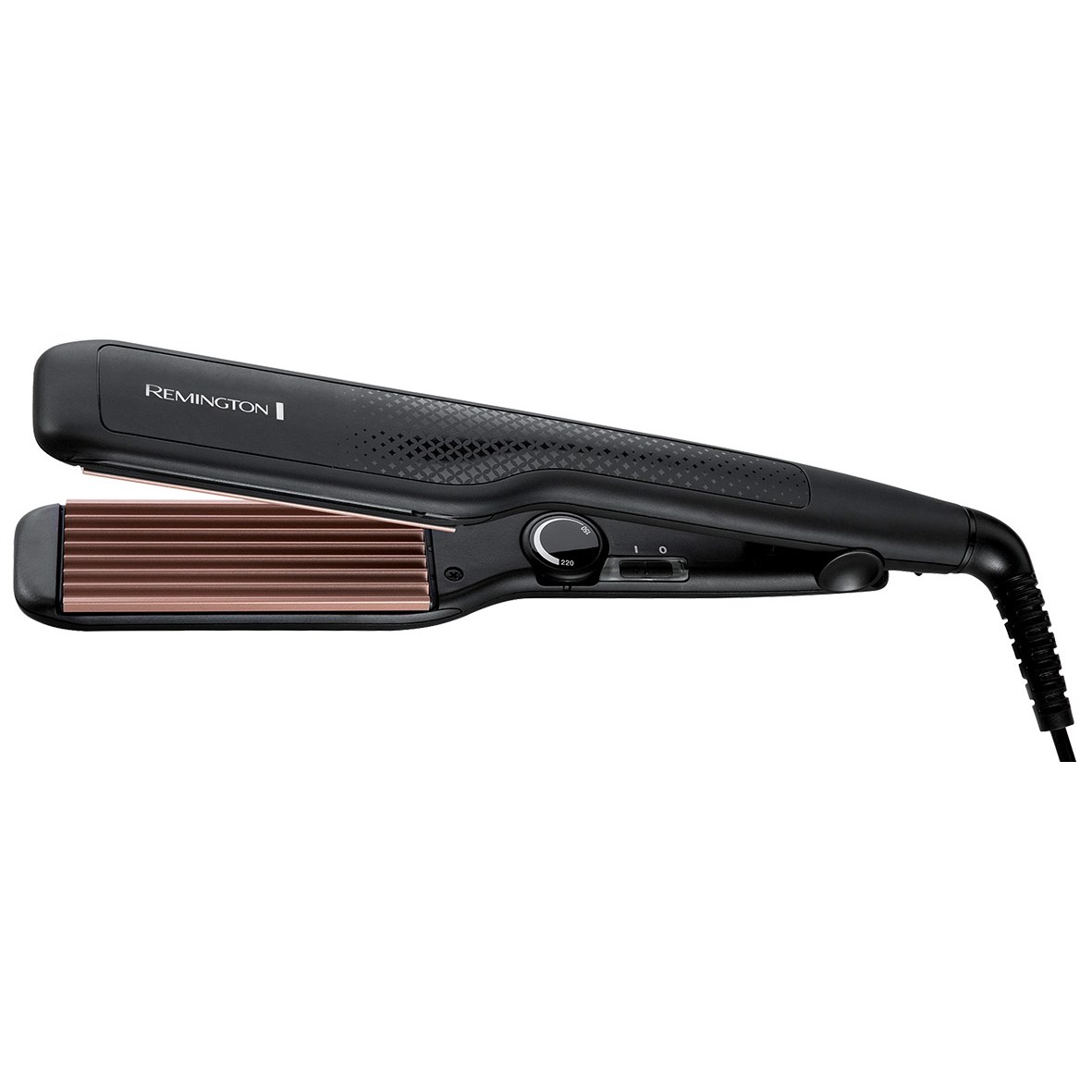 Remington Ceramic Crimp 220 S3580 37 mm -muotoilurauta, musta/roosa