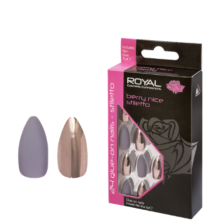 Royal Tekokynnet Berry Nice Stiletto - 24 kpl