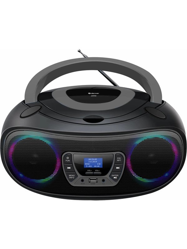 DENVER TDB-212GR - Grey - DAB+ Boombox with Bluetooth & CD Player
