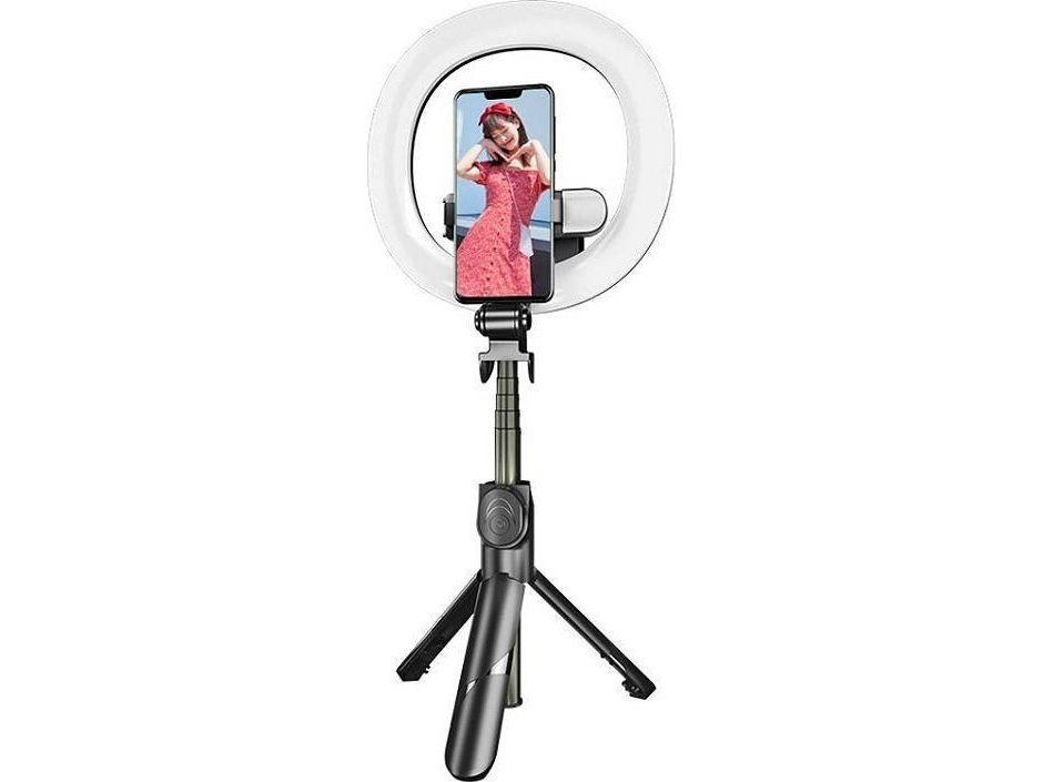 Puluz Selfie stick/ tripod with LED light ring