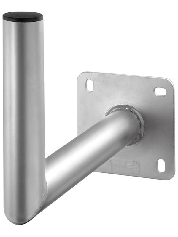 Goobay Vägghållare i aluminium för parabolantenn, avstånd till väggen 350 mm högkvalitativt väggfäste för parabolantenner av rostfri och väderbeständig aluminium