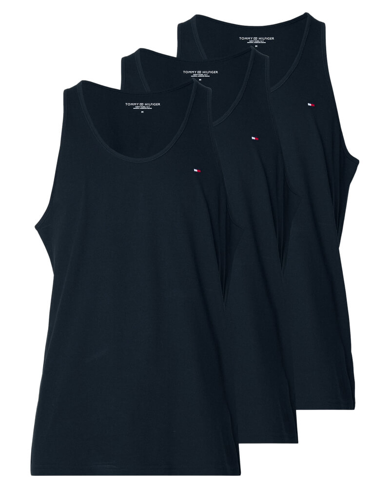 Tommy Hilfiger Signature Cotton Essentials Tank Top 3-Pack Str. XL Sort