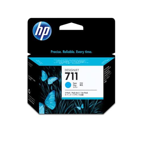 HP 711 -mustekasetti, 29 ml, syaani, 3 kpl