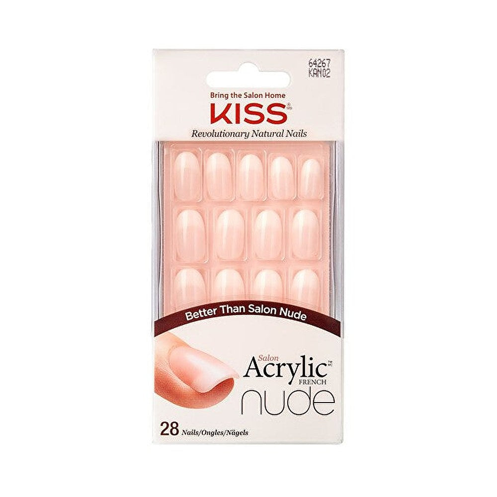 Kiss my face Salon Acrylic French Nails 64267 (28 kpl) - ranskalaiset manikyyri-akryylikynnet luovat luonnollisen ilmeen