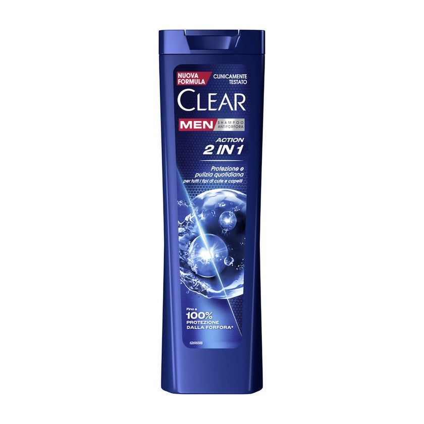 Clear Antidandruff Shampoo Action 2in1 Kaikille Päänahan Ja Hiustyypeille 225 ml