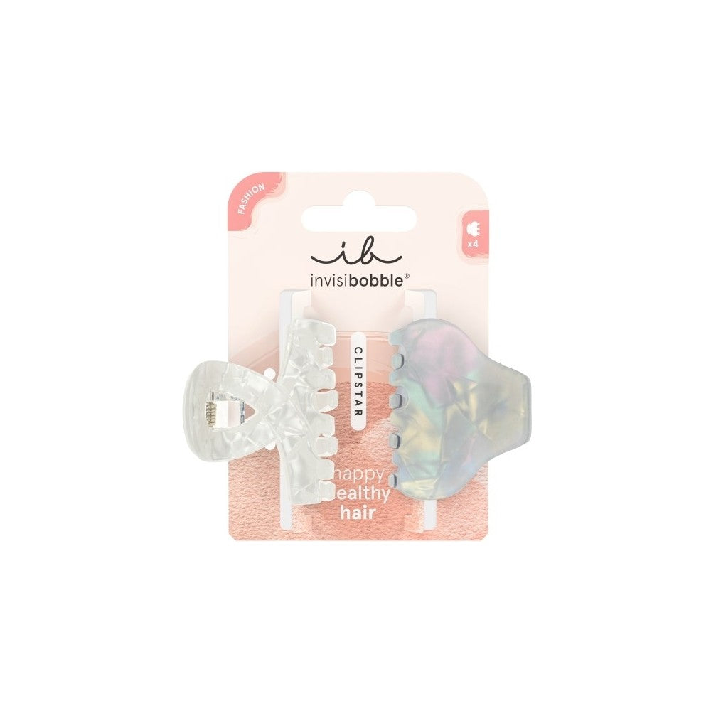 invisibobble Clipstar Pearly Frost -hiuspidikkeet koko M, 2 kpl