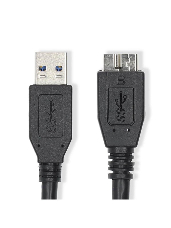 Nedis USB kaapeli | USB 3.2 Gen 1 | USB-A Uros | USB Micro-B Uros | 18 W | 5 Gbps | Niklattu | 1.00 m | Pyöreä | PVC | Musta | Label