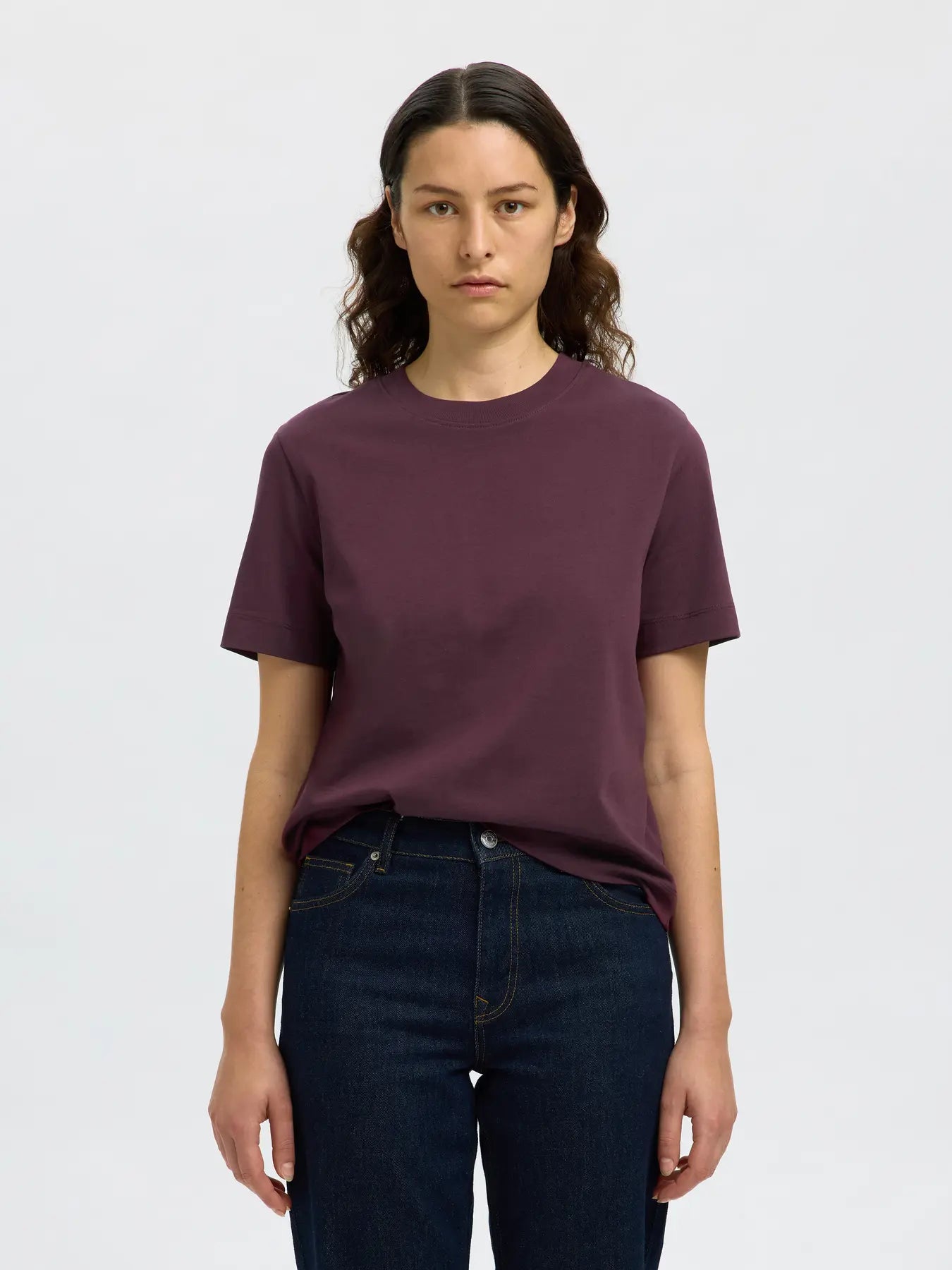 Selected Femme Naisten T-Paita, SLFESSENTIAL SS BOXY TEE NOOS Fig