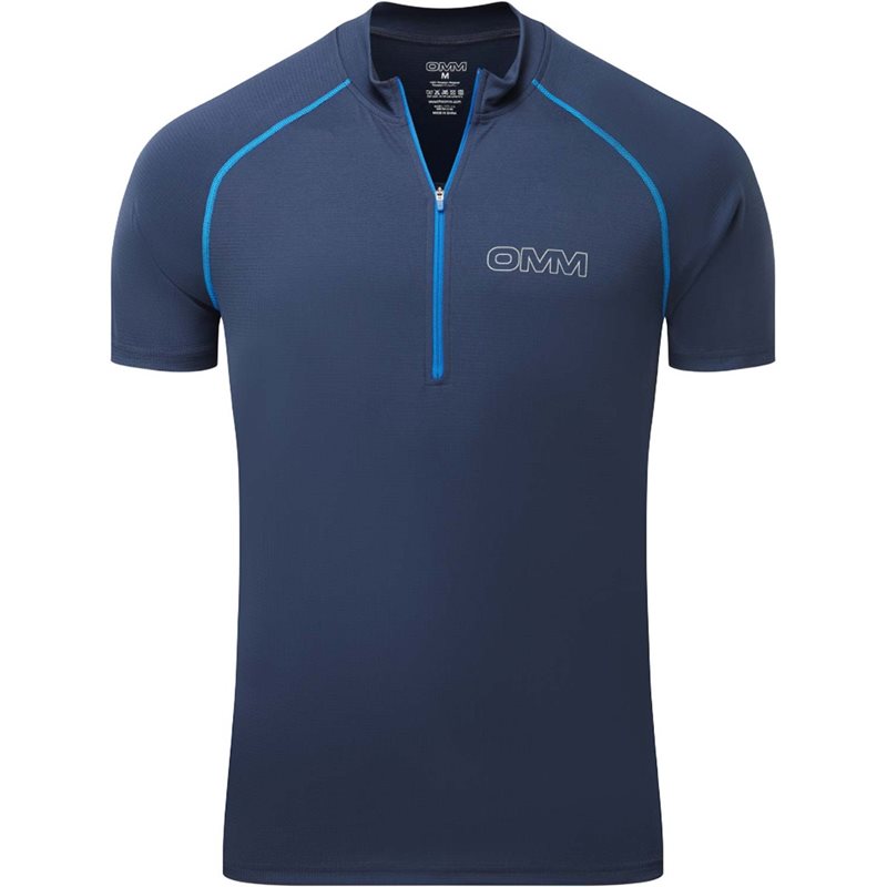 OMM Bearing Zip Tee SS M Navy - S