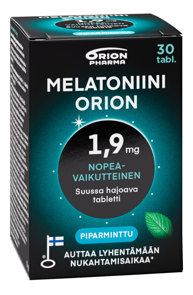 Melatoniini Orion 1,9 mg piparminttu 30 tabl suussa hajoava