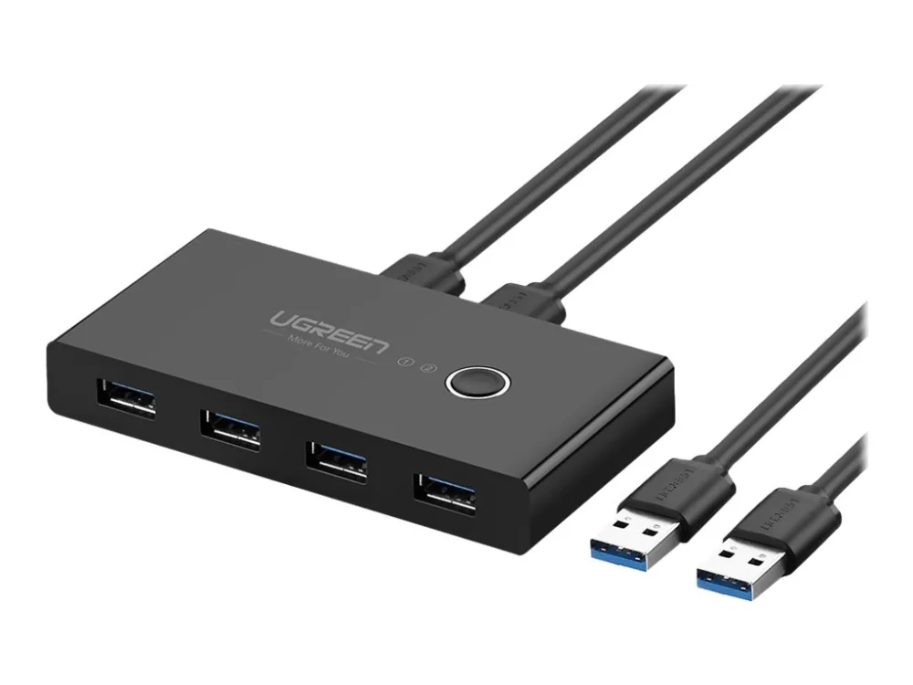Ugreen - USB sharing switch til periferiudstyr - 4 x SuperSpeed USB 3.0 - pöytätietokoneet