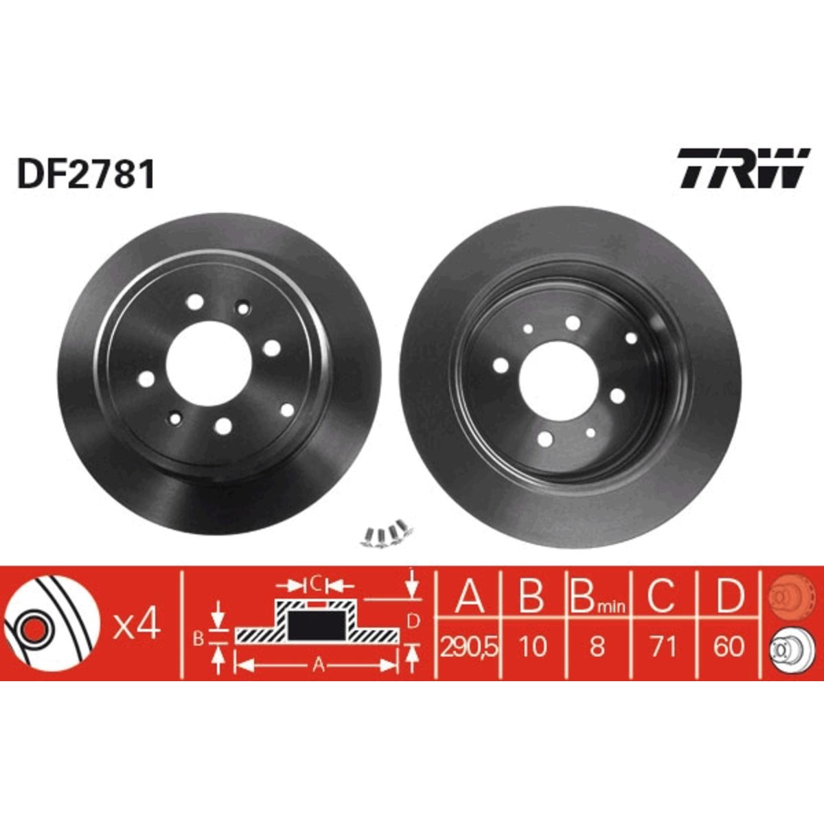 Jarrulevy TRW DF2781