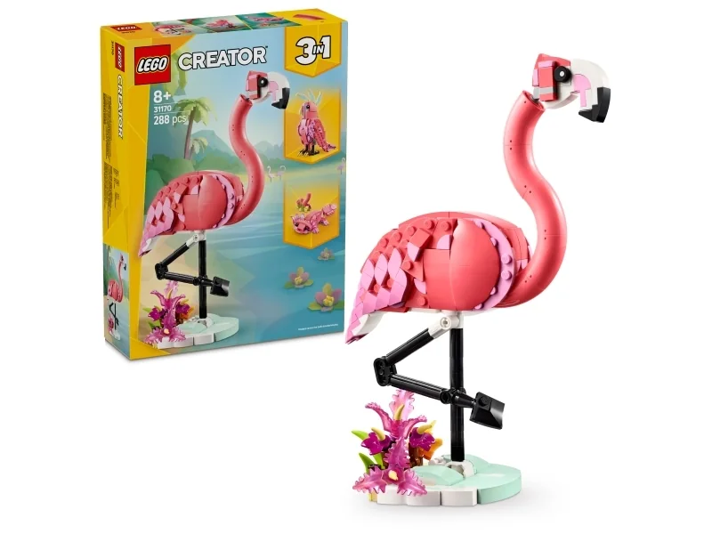 LEGO Creator 31170 Villieläimet: vaaleanpunainen flamingo